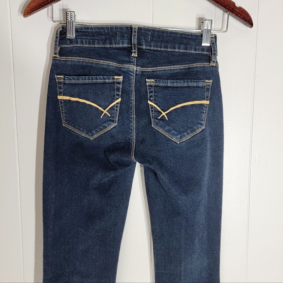 Bullhead Skinny Ankle Dark Blue Stretch Jeans Size 1 - Picture 4 of 7